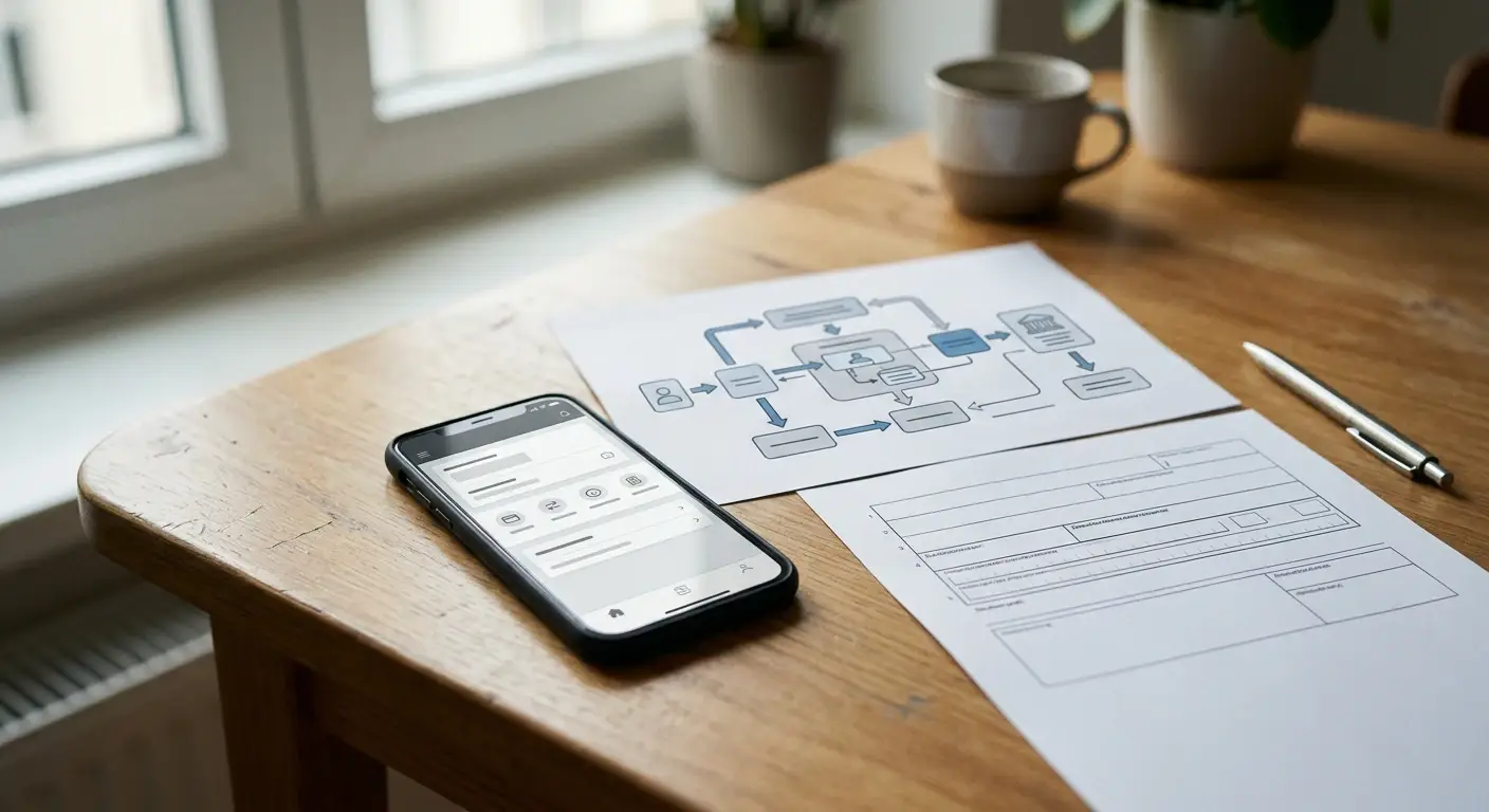 Girokonto, Banküberweisung und moderne Zahlungs-App ohne Markenlogo