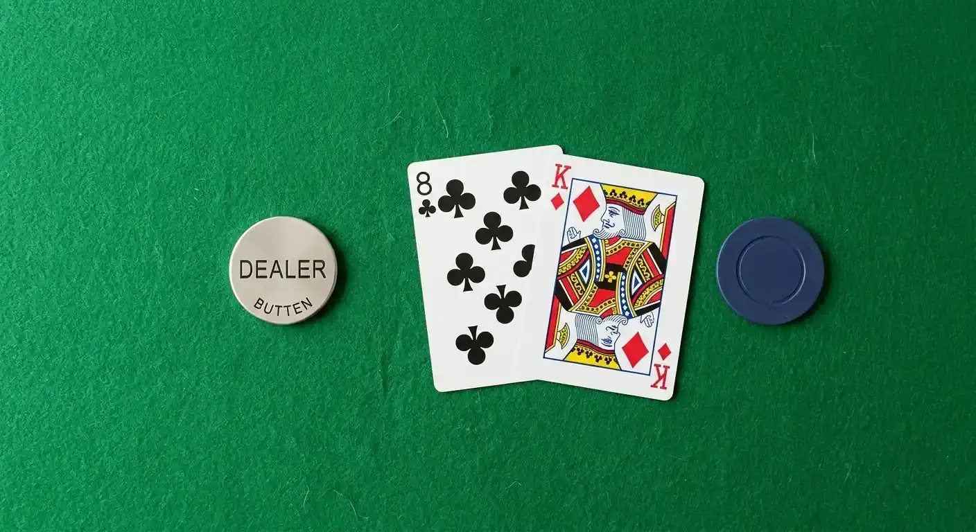 Ablauf einer Blackjack-Runde am Tisch mit zwei offenen Karten für Einsteiger