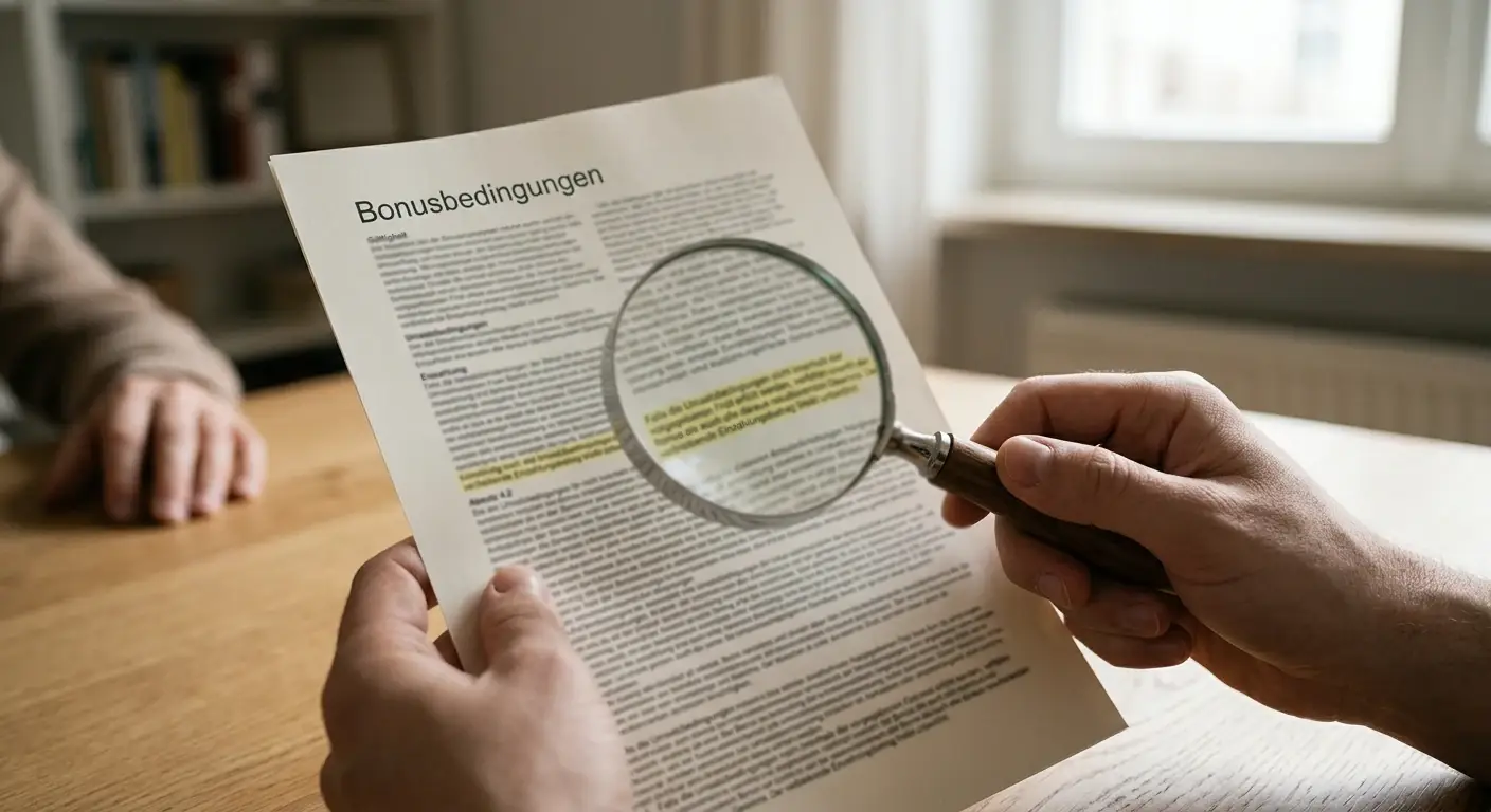 Versteckte Bonusbedingungen und Fallen im Kleingedruckten prüfen