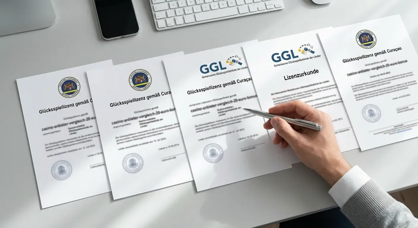 Fünf Casino-Anbieter im Vergleich mit unterschiedlichen Lizenzmodellen