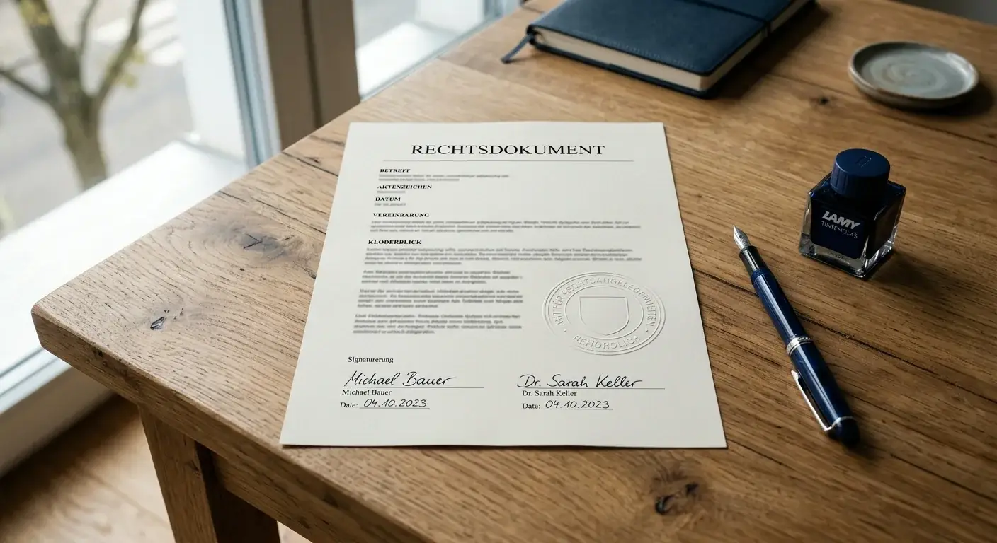 Deutsches Rechtsdokument mit Stempel zur Regulierung von Crash-Spielen