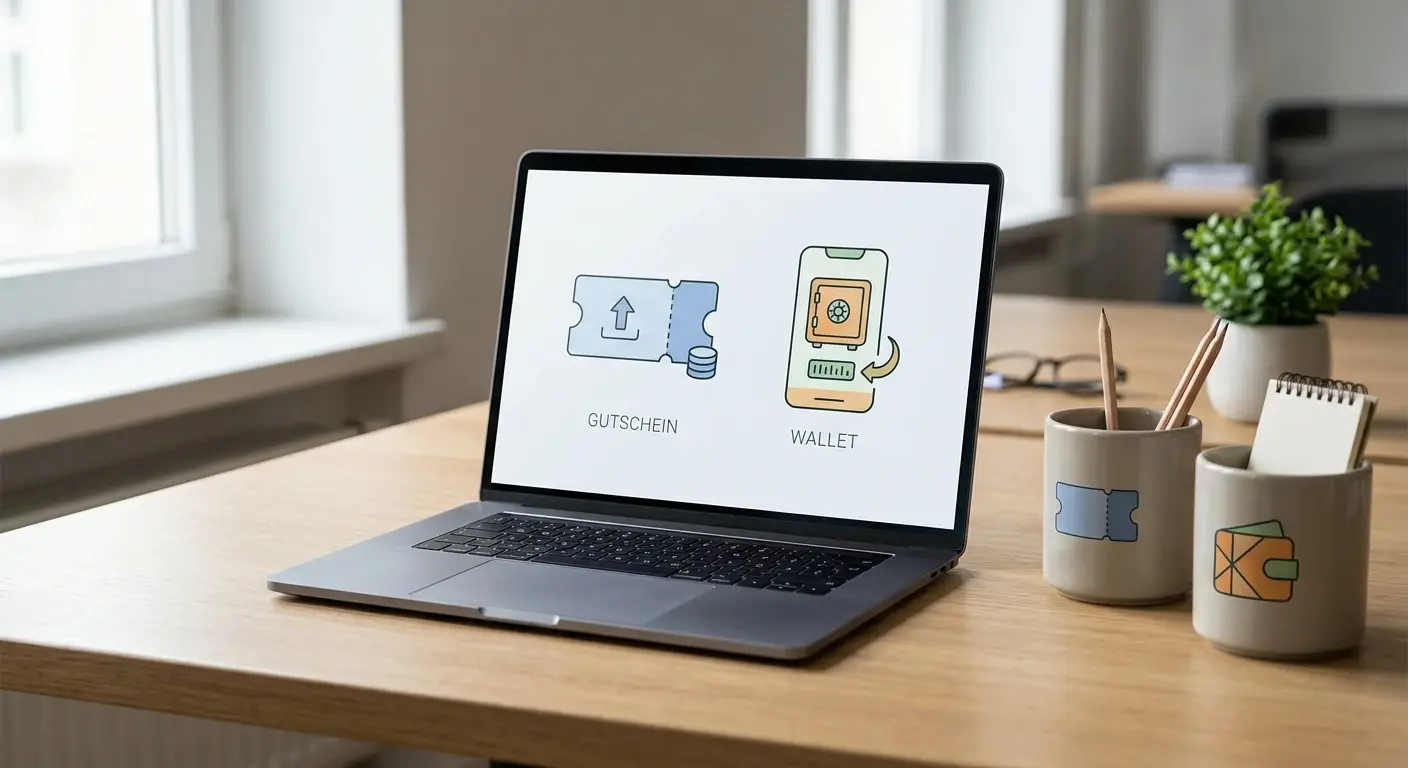 Neutrale Darstellung eines ecoPayz-Kontos neben einem Wallet