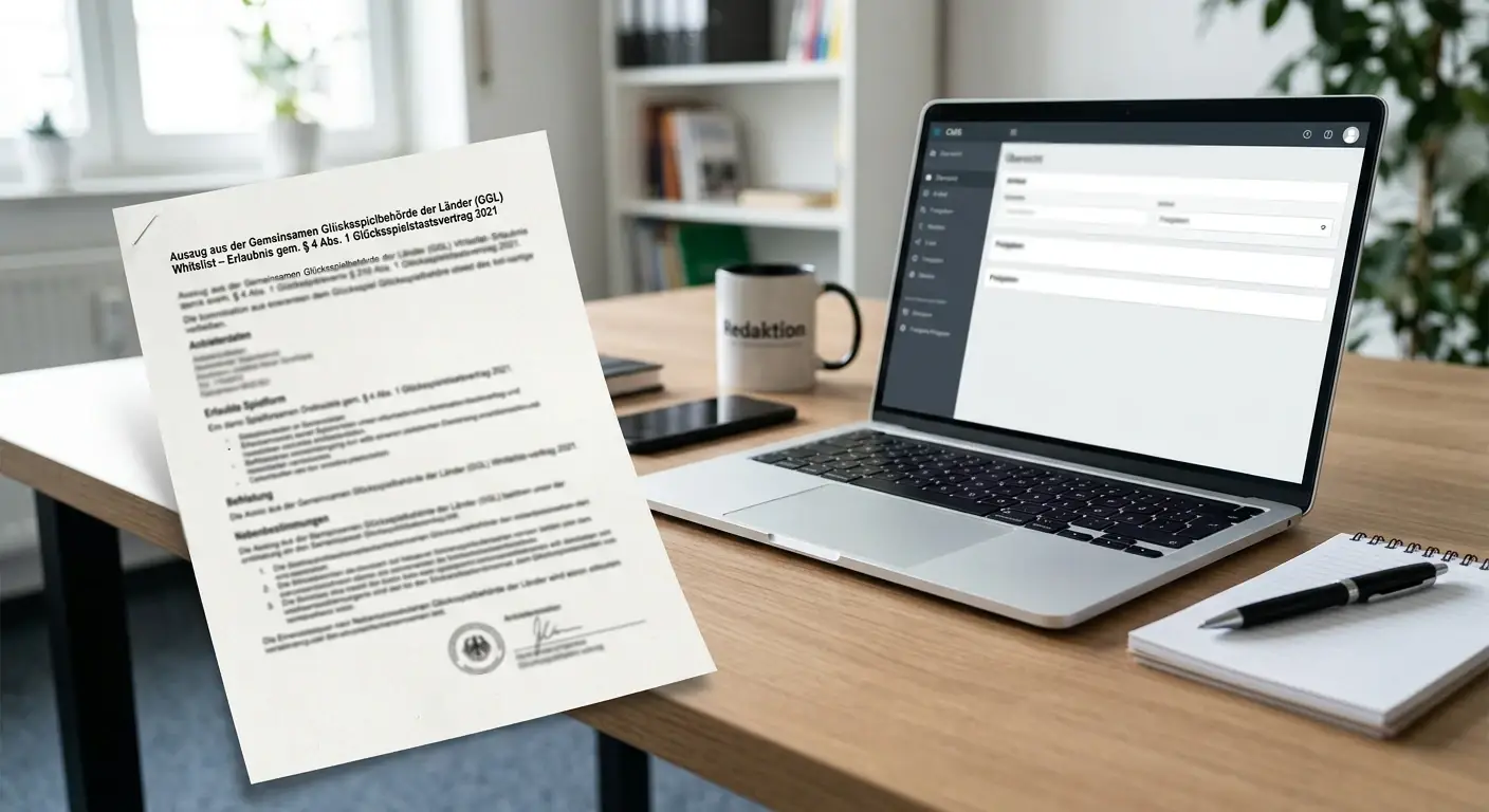 GGL-Whitelist und deutsche Erlaubnis im Dokument