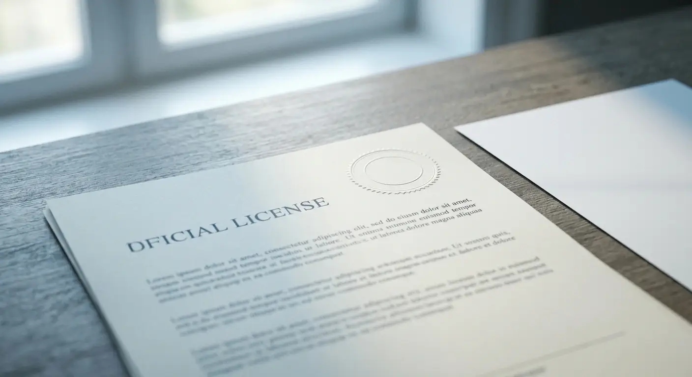 Deutsches Lizenzdokument neben einem Bonusangebot ohne GGL-Erlaubnis