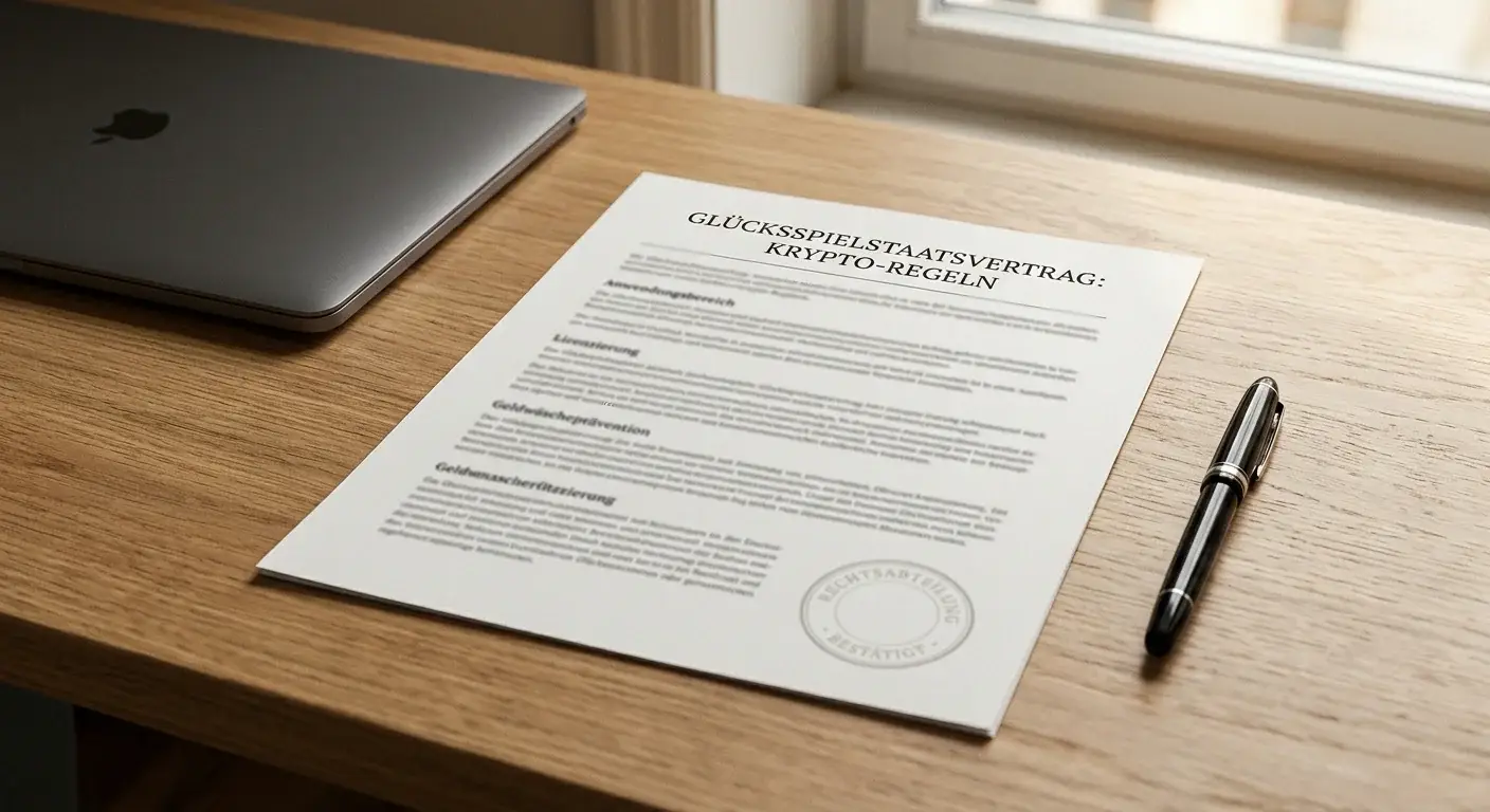 Amtliches deutsches Regulierungsdokument auf einem Schreibtisch als Sinnbild der GGL-Aufsicht