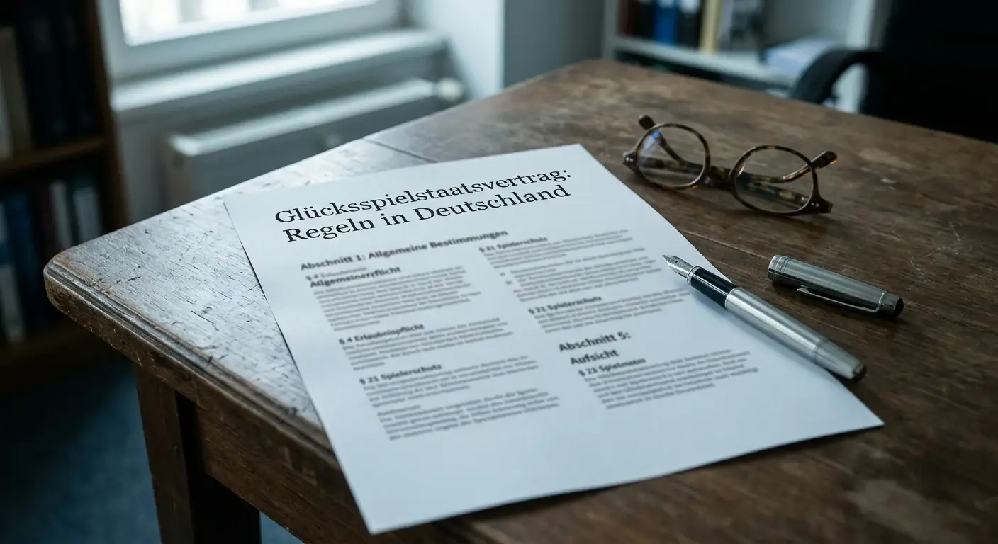 Amtliches Dokument mit den Regeln für virtuelle Automatenspiele in Deutschland
