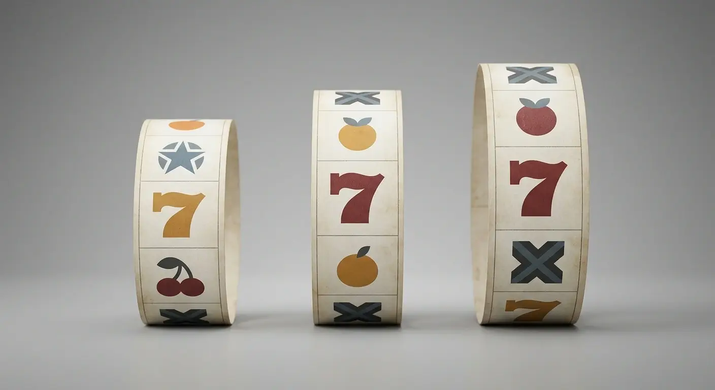 Drei symbolische Spielautomaten-Walzen zeigen unterschiedliche Jackpot-Bauarten ohne Markenbezug