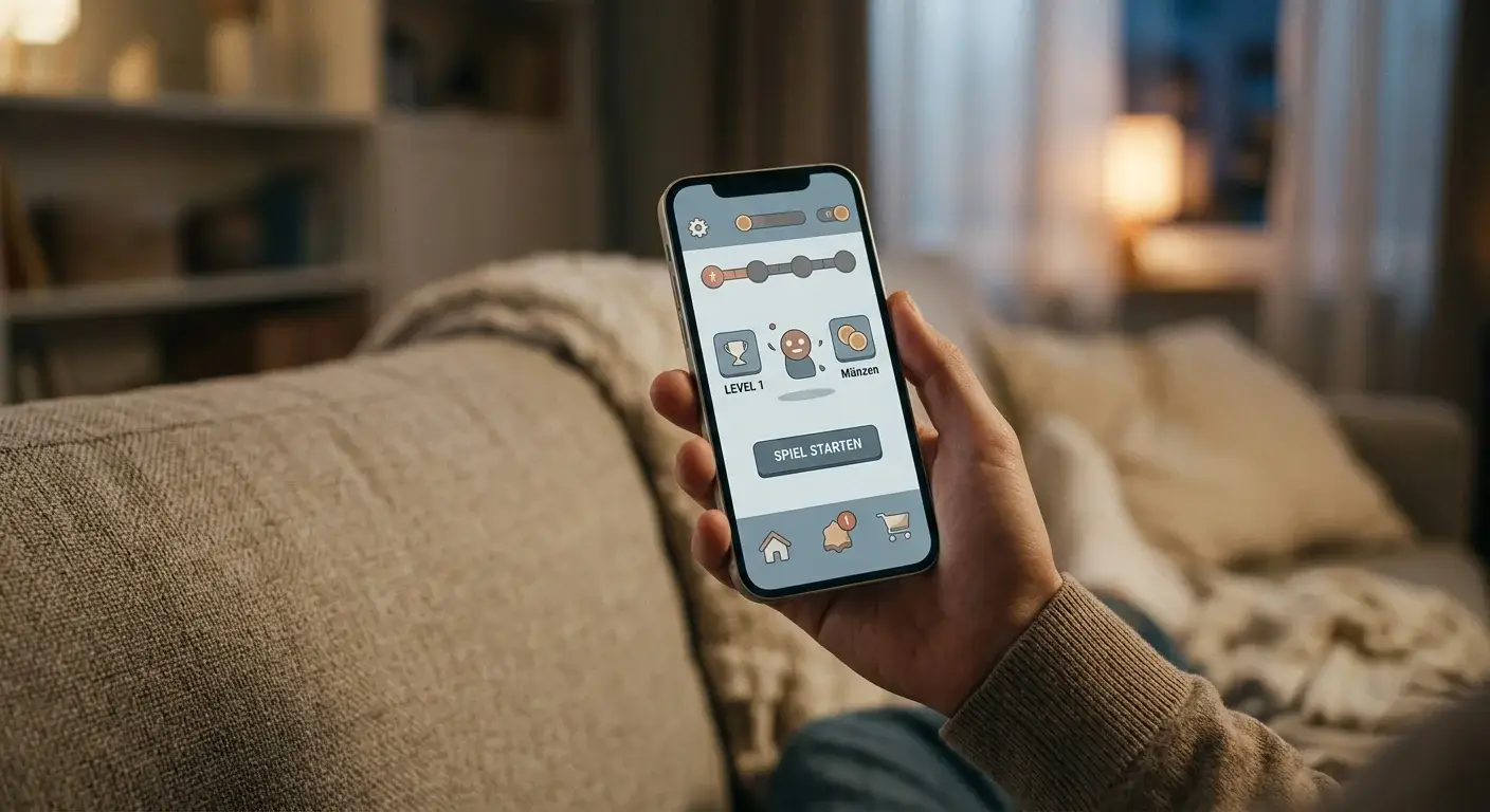 Smartphone mit geöffnetem Krypto-Casino im Browser für mobiles Spielen