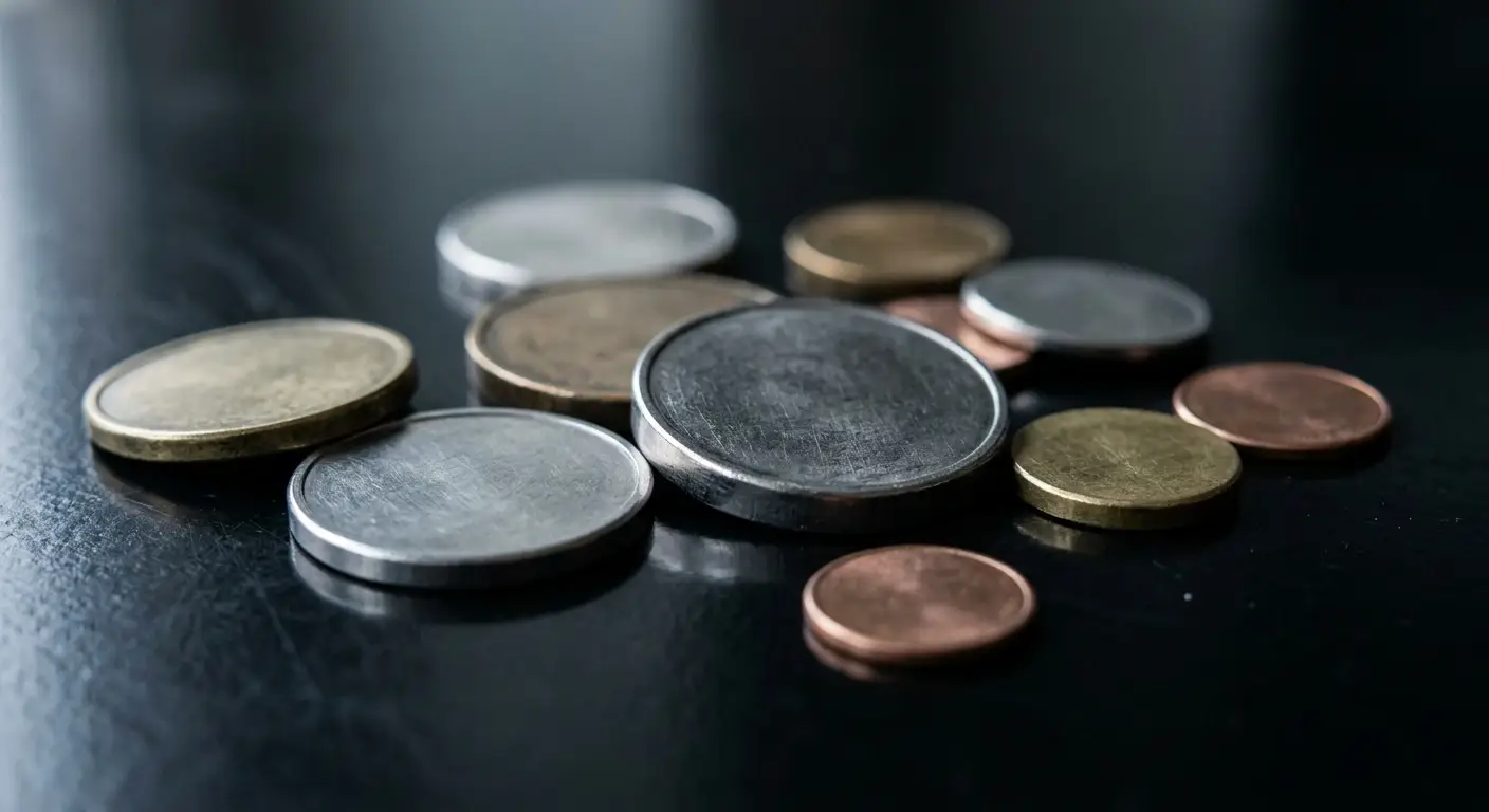 Verschiedene Kryptowährungen als Münzsymbole für Casino-Einzahlungen nebeneinander