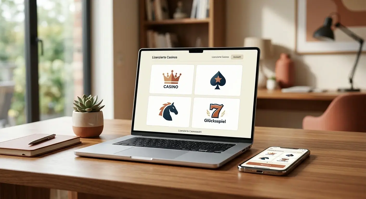 Verschiedene lizenzierte Online-Casino-Marken in Deutschland – Auswahl an legalen Anbietern mit GGL-Genehmigung auf Desktop und Mobilgerät
