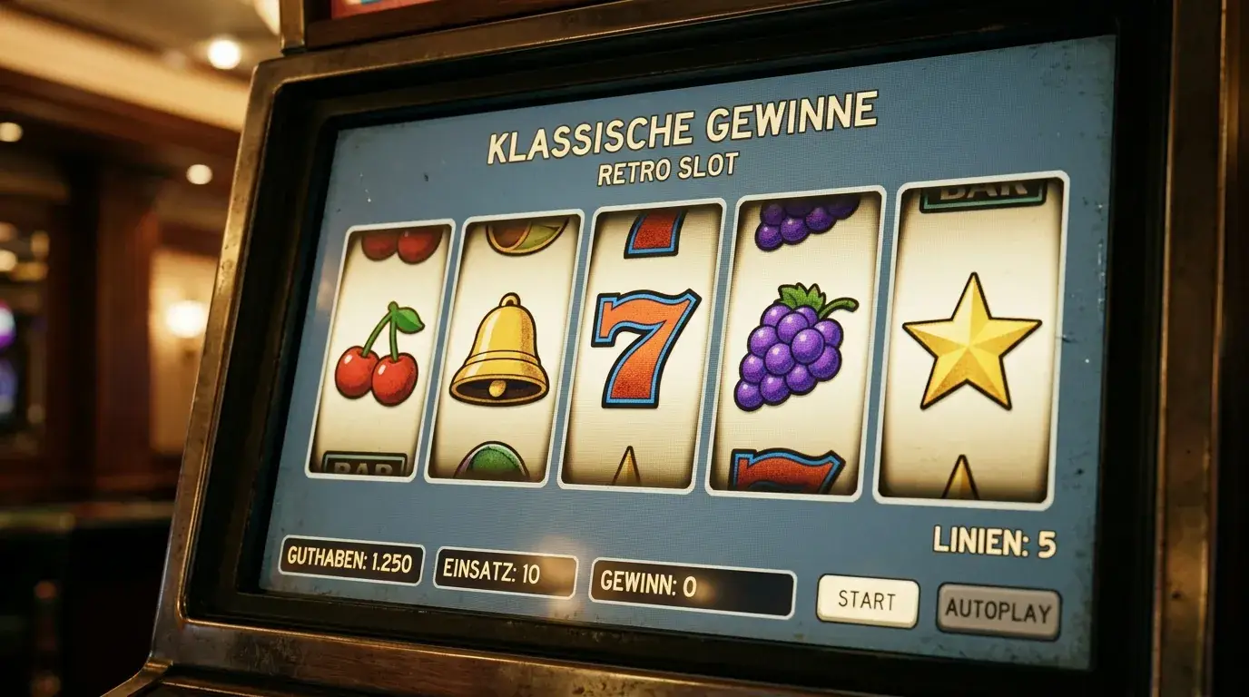 Person prüft die Auszahlungsquote eines Slots im Spielinfo am Laptop