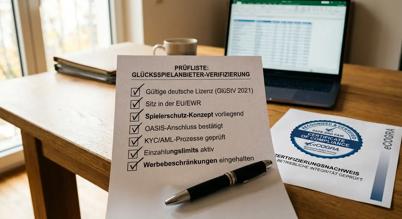 Checkliste zur Casino-Sicherheitsprüfung mit Lizenznachweis und eCOGRA-Siegel