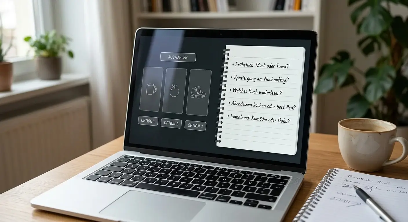 Laptop mit neutralem Spielautomaten und Notizblatt mit niedrigen Einsätzen, ohne Marken