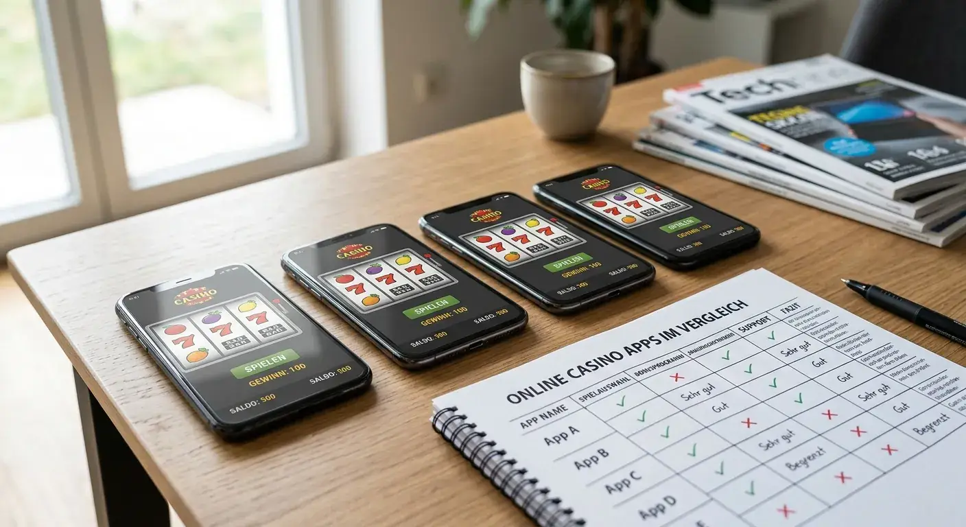 Smartphones mit Vergleich legaler Casino-Anbieter und Bewertungstabelle