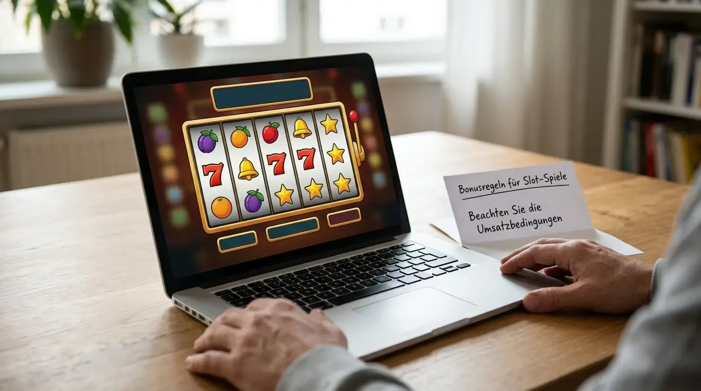 Virtuelle Automatenspiele und Bonusbedingungen auf neutralem Bildschirm