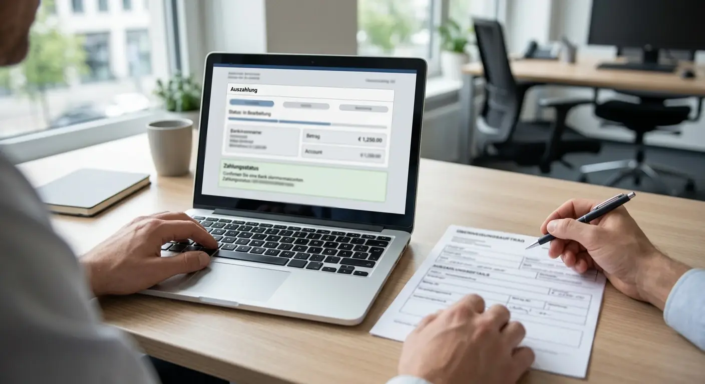 Auszahlungskontrolle mit Visa und alternativer Banküberweisung